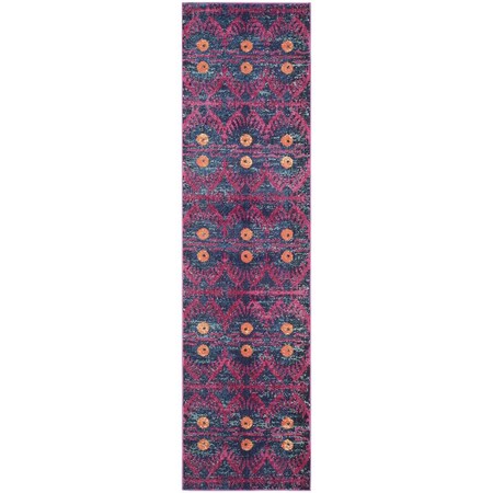 Safavieh Monaco Runner RugsPink & Multi Color 2 ft. 2 in. x 10 ft. MNC213D-210